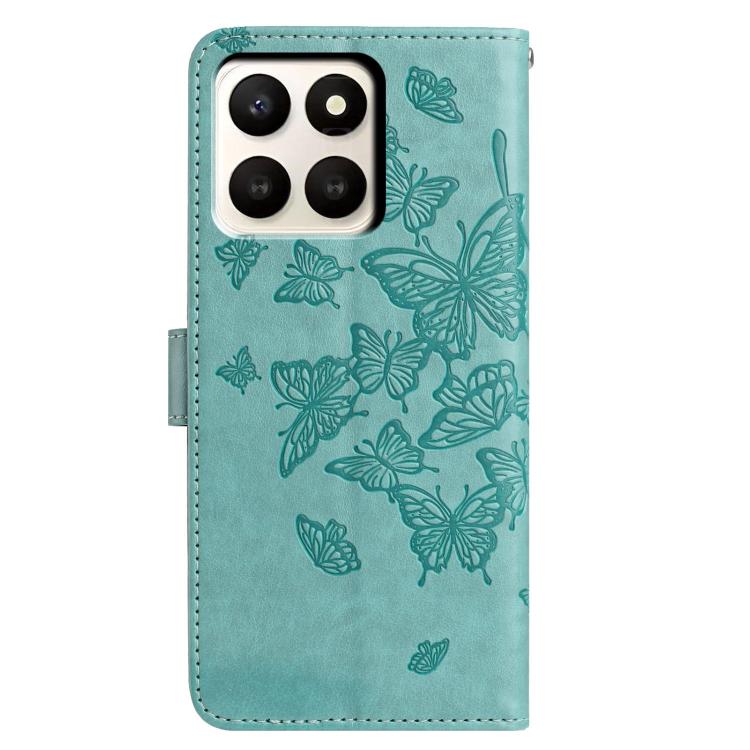 For Honor X7d 5G Butterfly Flutter Pattern Embossed Leather Phone Case