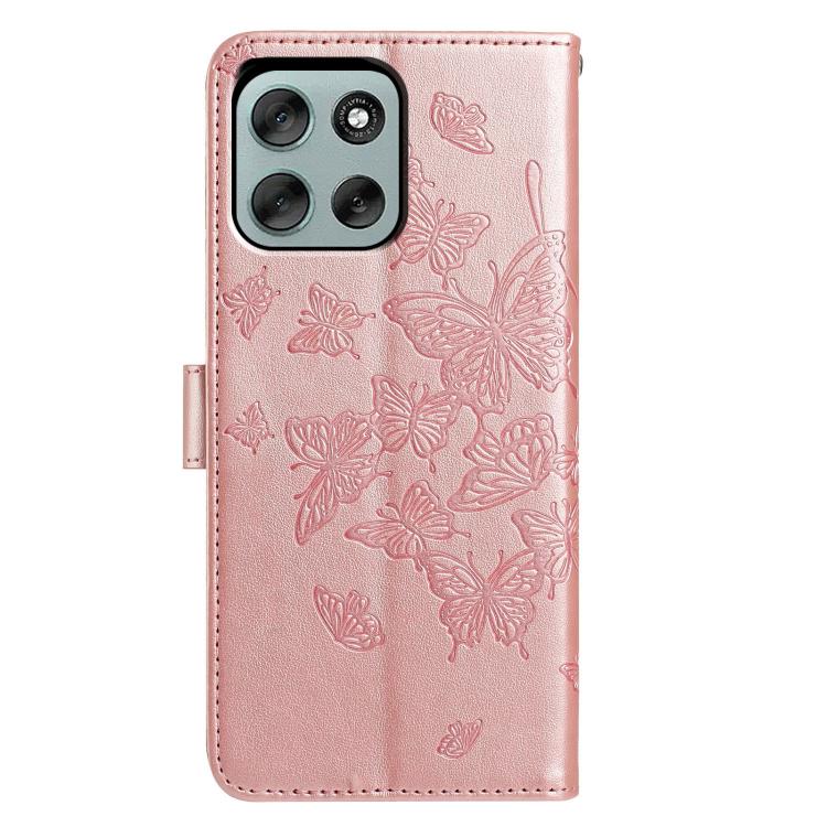 For Motorola Moto G56 5G Butterfly Flutter Pattern Embossed Leather Phone Case