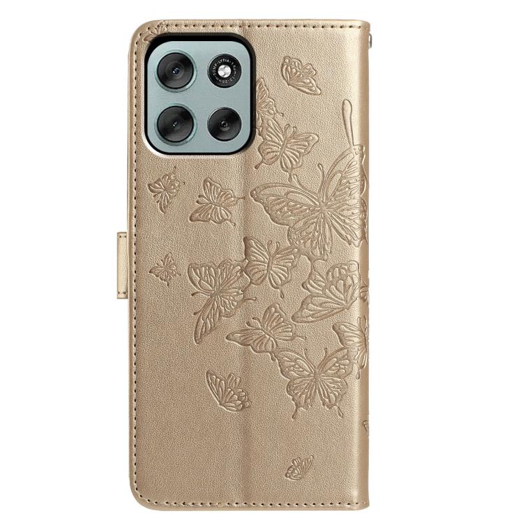 For Motorola Moto G56 5G Butterfly Flutter Pattern Embossed Leather Phone Case