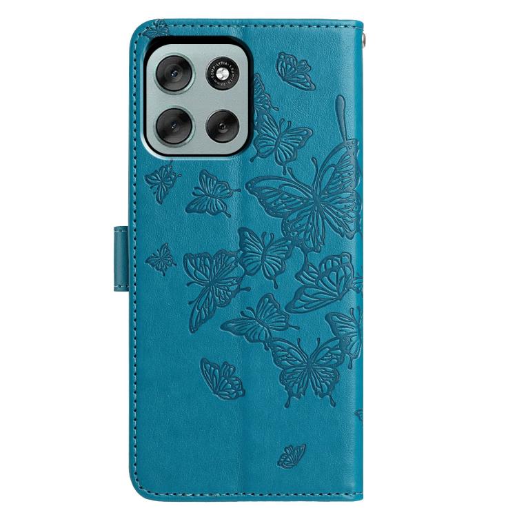 For Motorola Moto G56 5G Butterfly Flutter Pattern Embossed Leather Phone Case