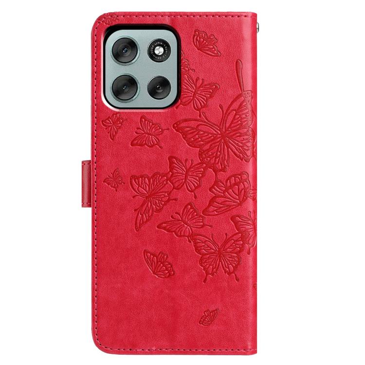 For Motorola Moto G56 5G Butterfly Flutter Pattern Embossed Leather Phone Case