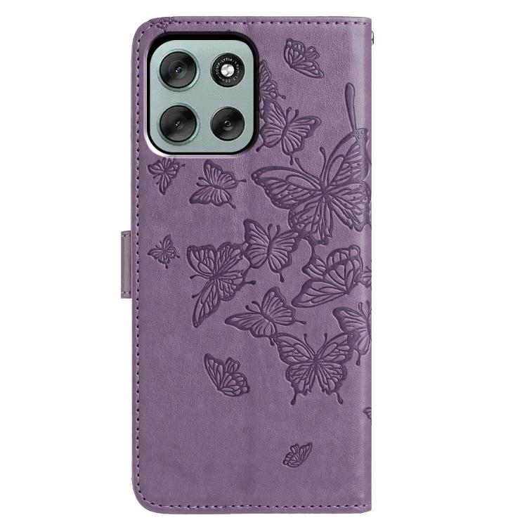 For Motorola Moto G56 5G Butterfly Flutter Pattern Embossed Leather Phone Case