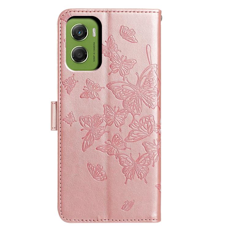 For Motorola Moto G06 4G Butterfly Flutter Pattern Embossed Leather Phone Case