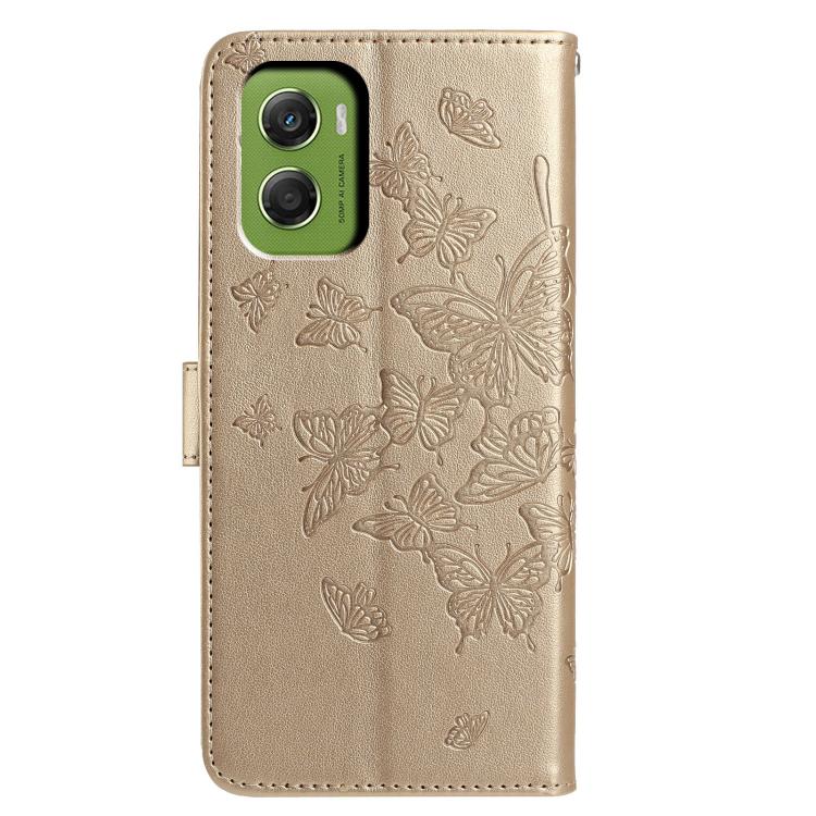 For Motorola Moto G06 4G Butterfly Flutter Pattern Embossed Leather Phone Case