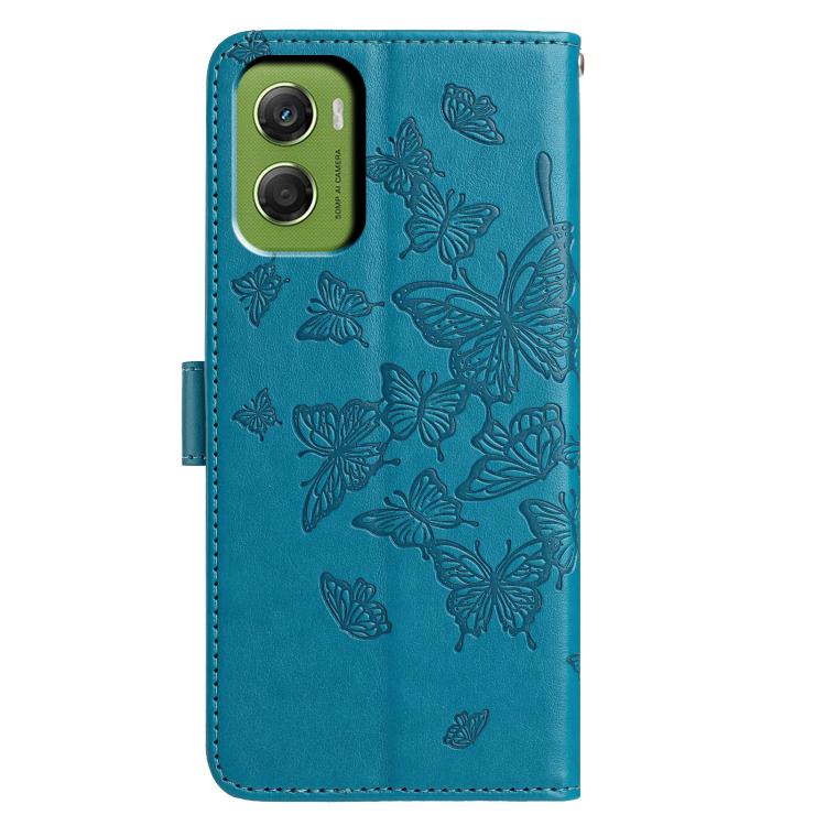 For Motorola Moto G06 4G Butterfly Flutter Pattern Embossed Leather Phone Case