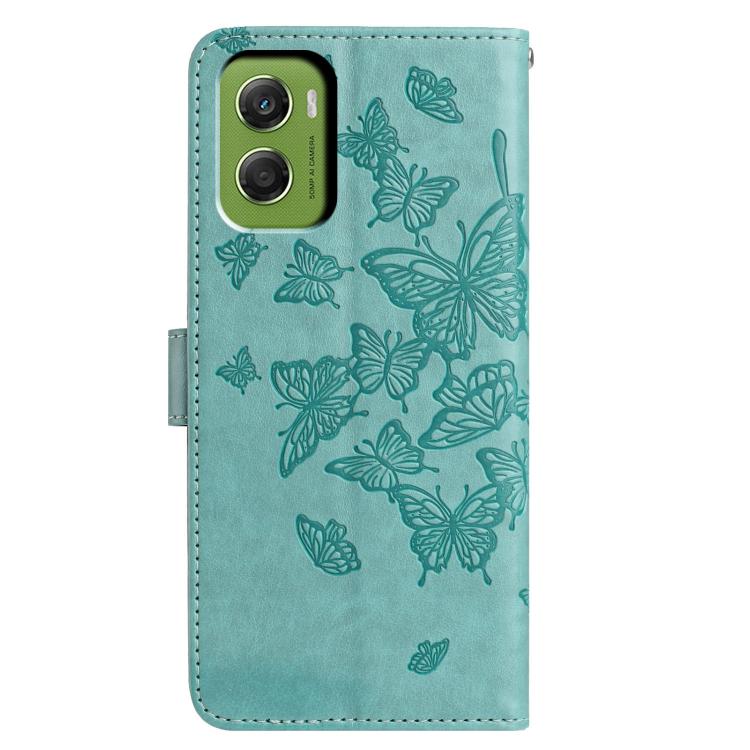 For Motorola Moto G06 4G Butterfly Flutter Pattern Embossed Leather Phone Case