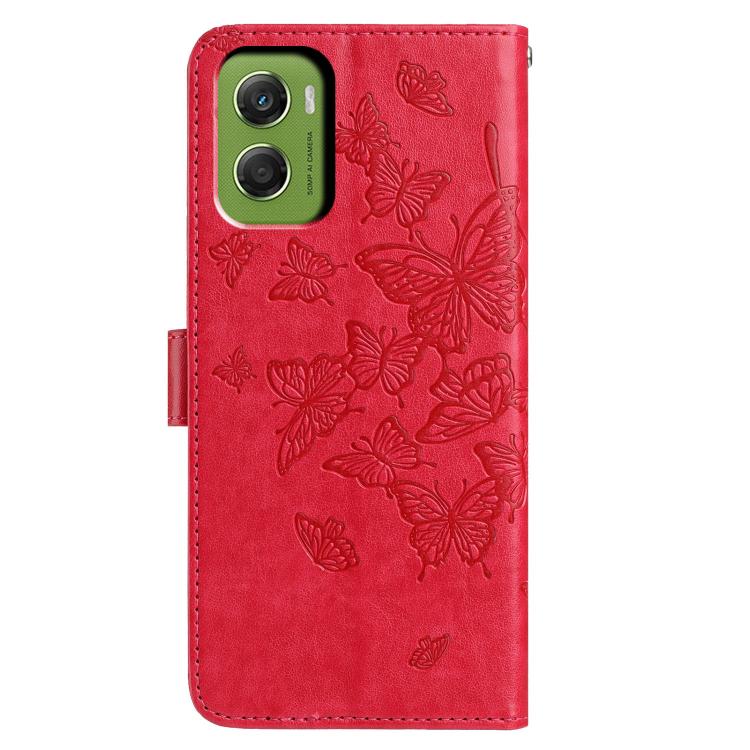 For Motorola Moto G06 4G Butterfly Flutter Pattern Embossed Leather Phone Case