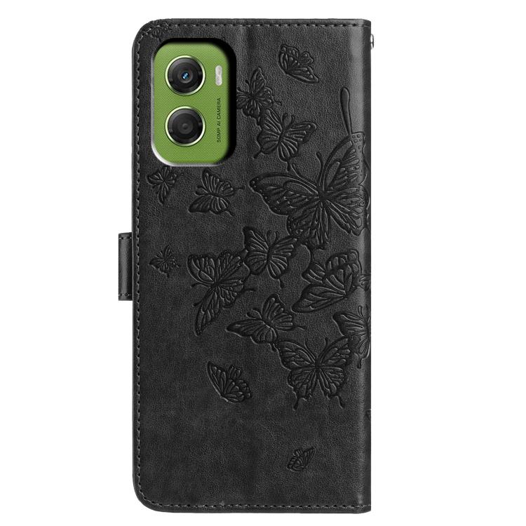 For Motorola Moto G06 4G Butterfly Flutter Pattern Embossed Leather Phone Case
