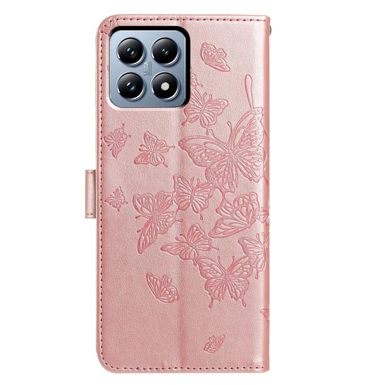For Xiaomi 15T 5G Butterfly Flutter Pattern Embossed Leather Phone Case