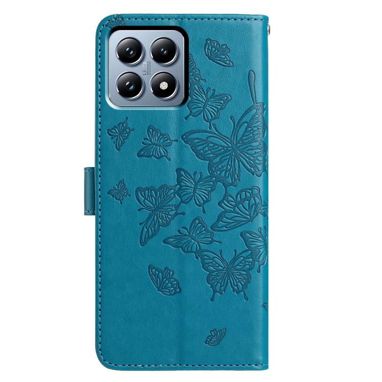 For Xiaomi 15T Pro 5G Butterfly Flutter Pattern Embossed Leather Phone Case