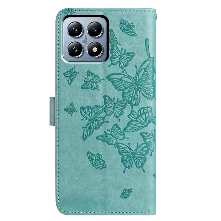 For Xiaomi 15T Pro 5G Butterfly Flutter Pattern Embossed Leather Phone Case