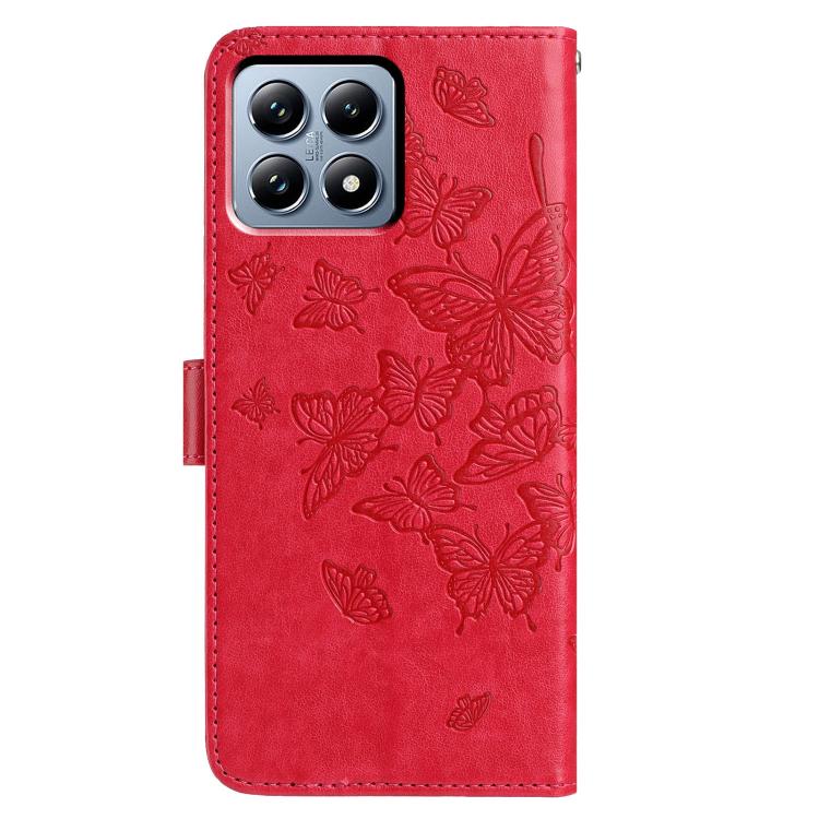 For Xiaomi 15T Pro 5G Butterfly Flutter Pattern Embossed Leather Phone Case