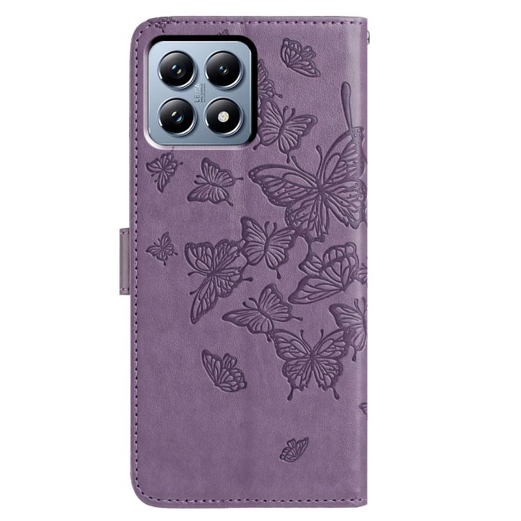 For Xiaomi 15T Pro 5G Butterfly Flutter Pattern Embossed Leather Phone Case