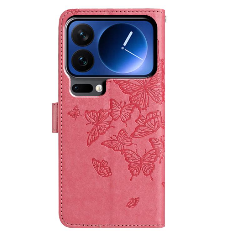 For Xiaomi 17 Pro Max Butterfly Flutter Pattern Embossed Leather Phone Case