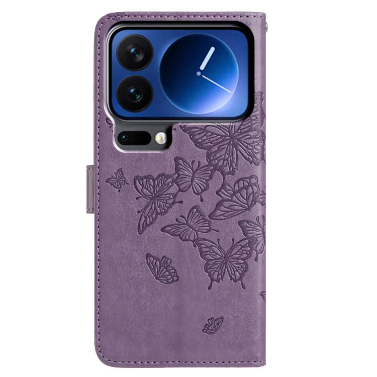 For Xiaomi 17 Pro Max Butterfly Flutter Pattern Embossed Leather Phone Case