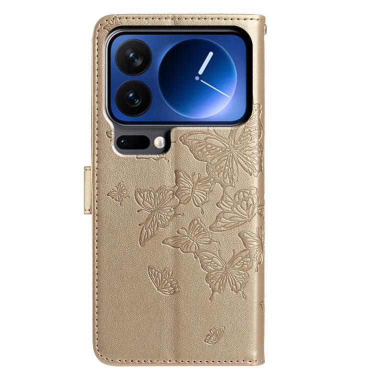 For Xiaomi 17 Pro Butterfly Flutter Pattern Embossed Leather Phone Case