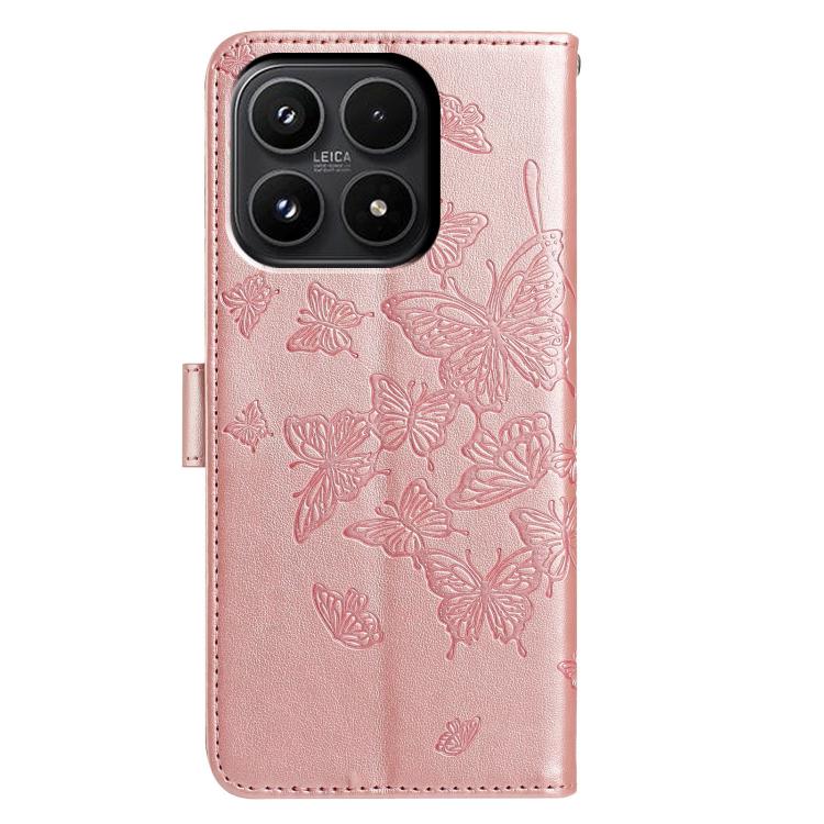 For Xiaomi 17 Butterfly Flutter Pattern Embossed Leather Phone Case