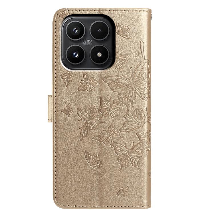 For Xiaomi 17 Butterfly Flutter Pattern Embossed Leather Phone Case