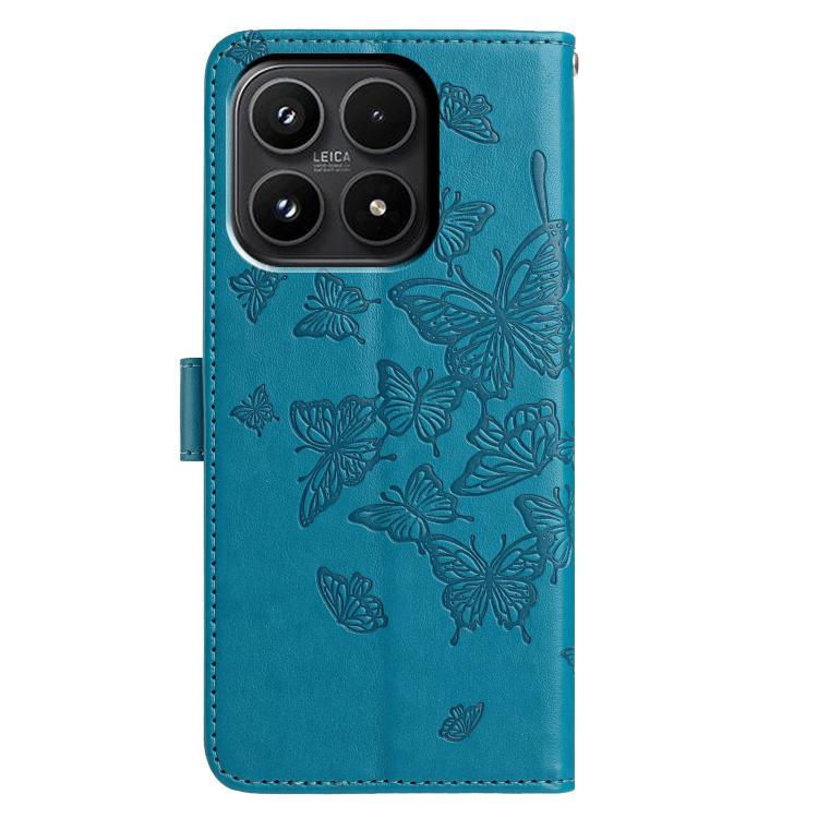 For Xiaomi 17 Butterfly Flutter Pattern Embossed Leather Phone Case