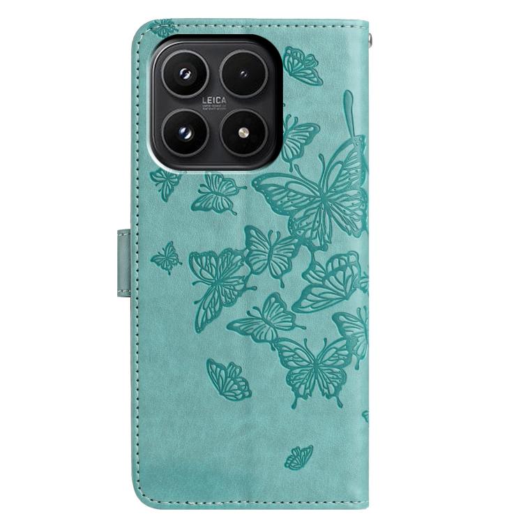 For Xiaomi 17 Butterfly Flutter Pattern Embossed Leather Phone Case