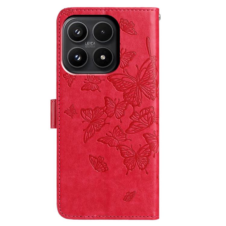 For Xiaomi 17 Butterfly Flutter Pattern Embossed Leather Phone Case