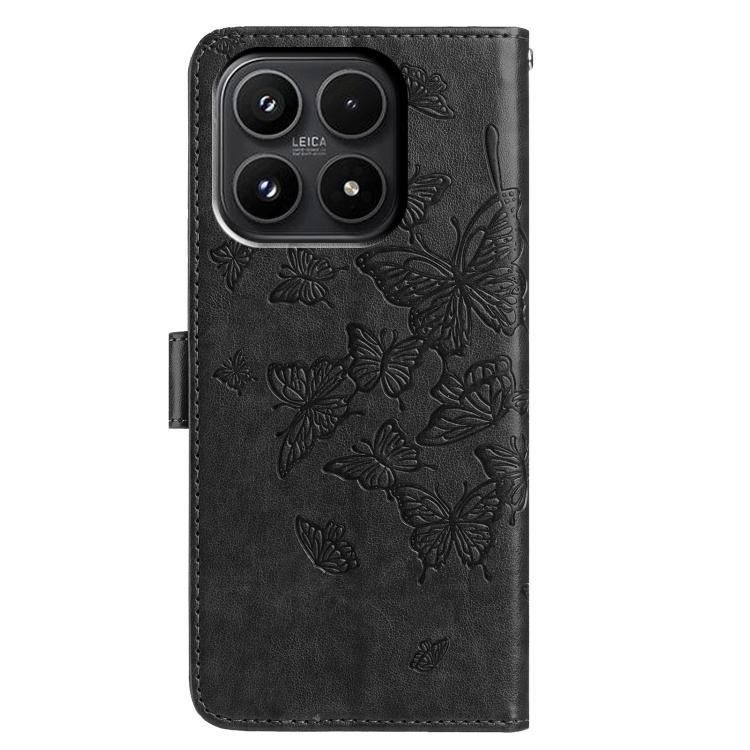 For Xiaomi 17 Butterfly Flutter Pattern Embossed Leather Phone Case