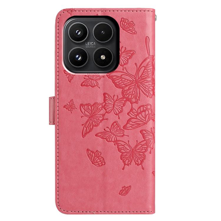For Xiaomi 17 Butterfly Flutter Pattern Embossed Leather Phone Case