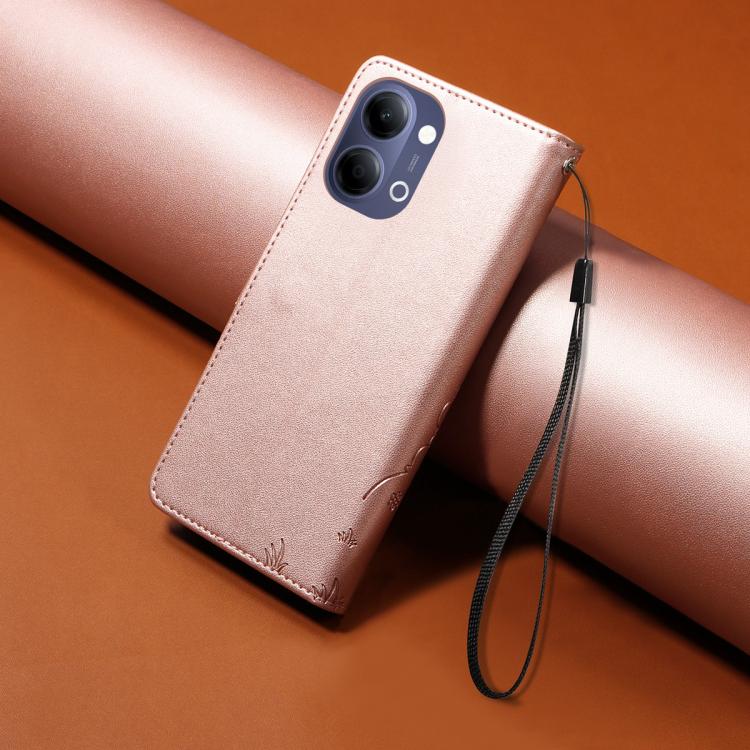 For vivo Y05 4G / Y21 5G 2026 Embossed Heart Dog RFID Blocking Wallet Leather Phone Case