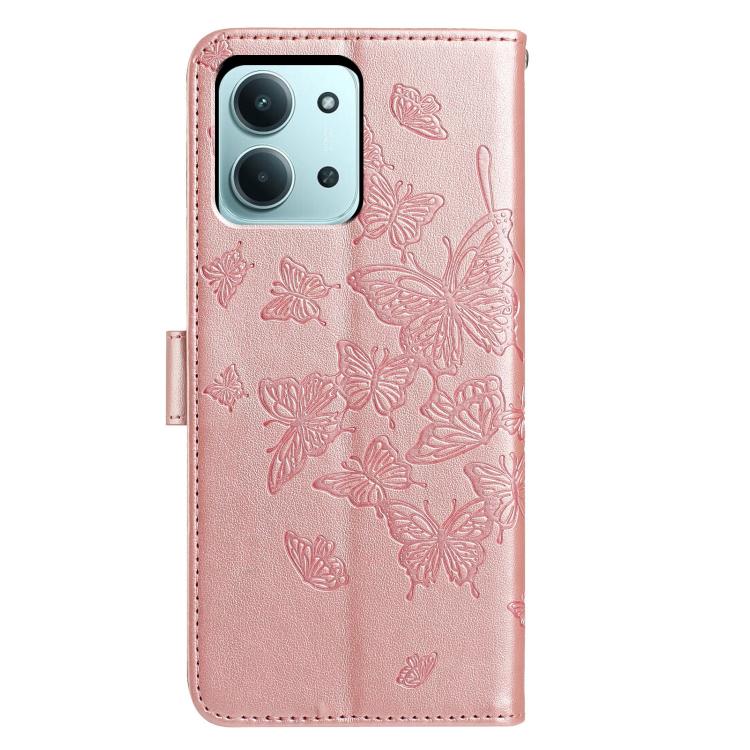 For Redmi 15C 5G / 4G EU 173mm Butterfly Flutter Pattern Embossed Leather Phone Case