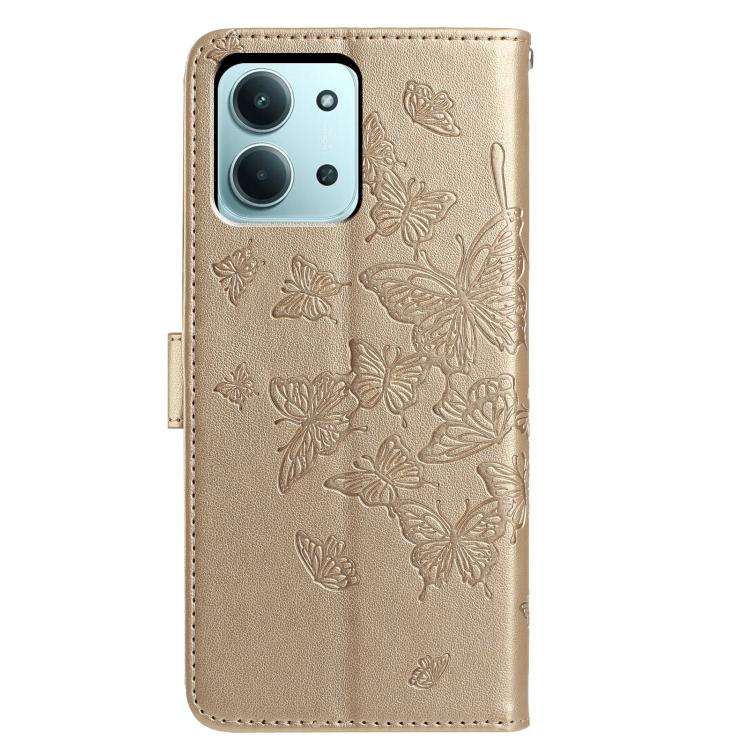 For Redmi 15C 5G / 4G Global 171mm Butterfly Flutter Pattern Embossed Leather Phone Case