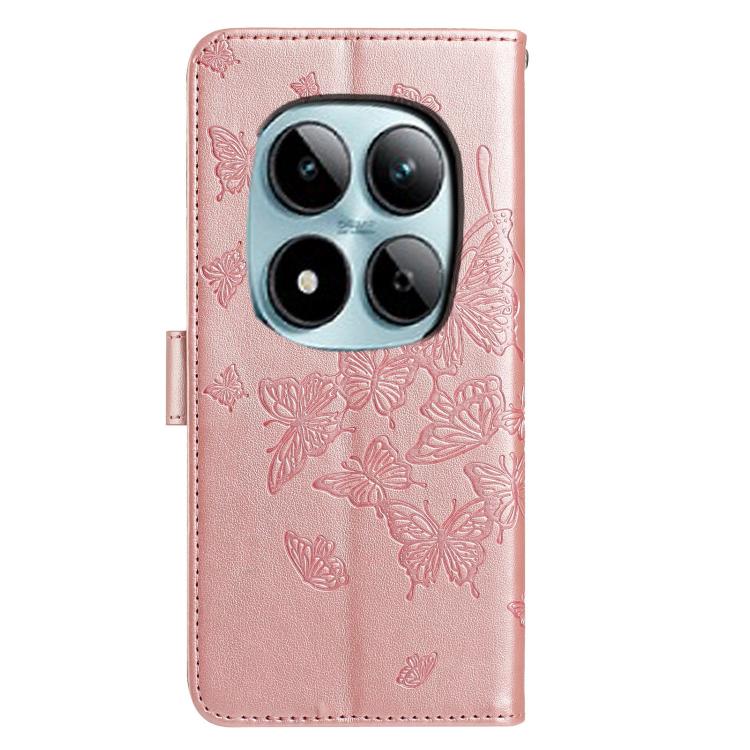 For Redmi Note 15 Pro+ 5G Global 163.3mm Butterfly Flutter Pattern Embossed Leather Phone Case