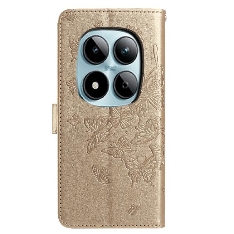 For Redmi Note 15 Pro+ 5G Global 163.3mm Butterfly Flutter Pattern Embossed Leather Phone Case
