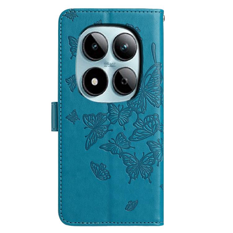 For Redmi Note 15 Pro 5G Global 163.6mm Butterfly Flutter Pattern Embossed Leather Phone Case