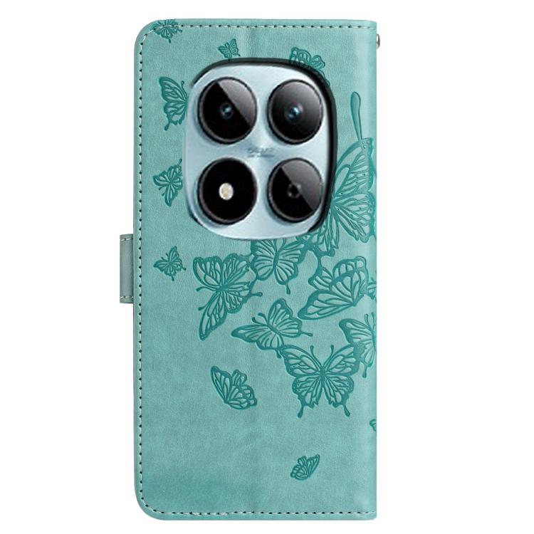 For Redmi Note 15 Pro 5G Global 163.6mm Butterfly Flutter Pattern Embossed Leather Phone Case