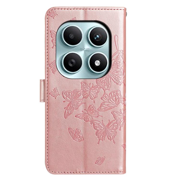 For Redmi Note 15 4G / 5G Global 164mm Butterfly Flutter Pattern Embossed Leather Phone Case
