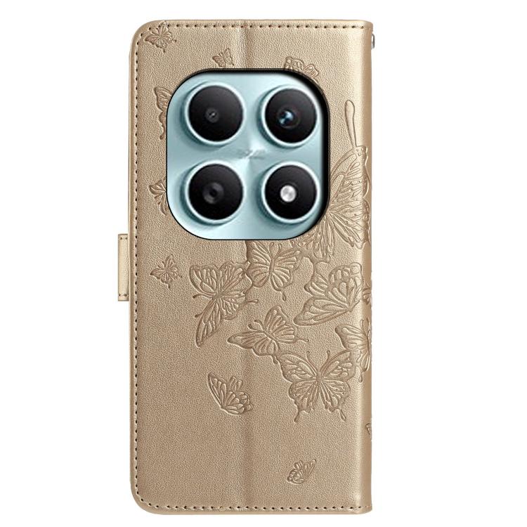 For Redmi Note 15 4G / 5G Global 164mm Butterfly Flutter Pattern Embossed Leather Phone Case