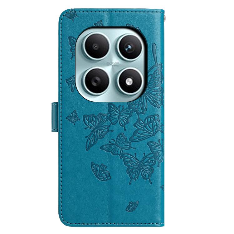 For Redmi Note 15 4G / 5G Global 164mm Butterfly Flutter Pattern Embossed Leather Phone Case