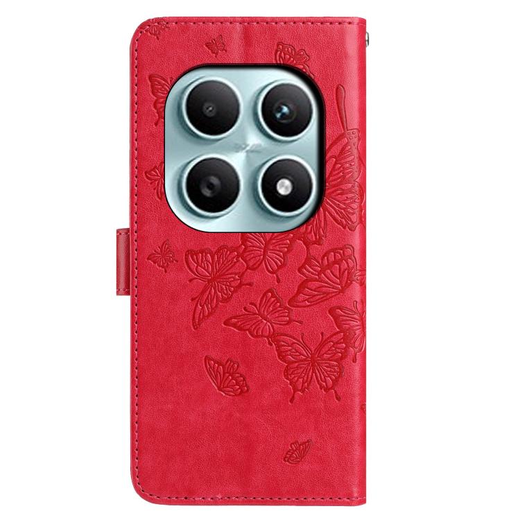 For Redmi Note 15 4G / 5G Global 164mm Butterfly Flutter Pattern Embossed Leather Phone Case