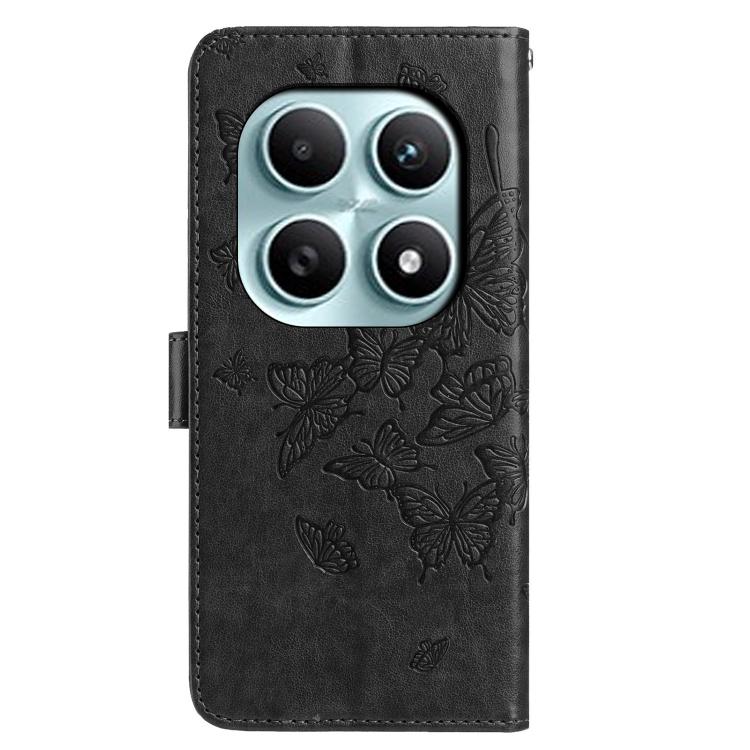 For Redmi Note 15 4G / 5G Global 164mm Butterfly Flutter Pattern Embossed Leather Phone Case