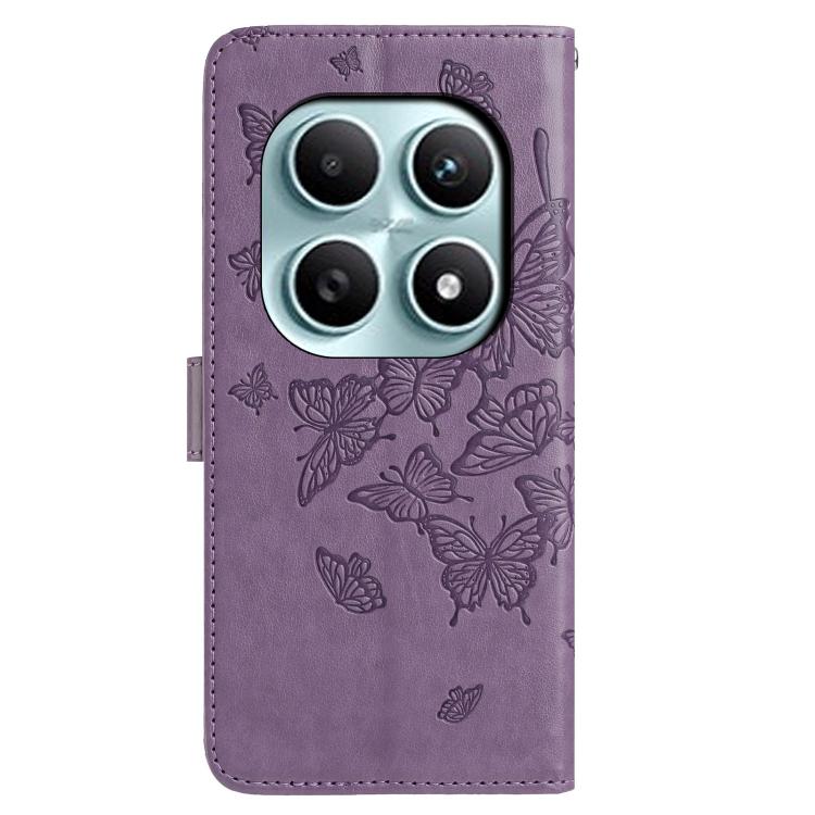 For Redmi Note 15 4G / 5G Global 164mm Butterfly Flutter Pattern Embossed Leather Phone Case