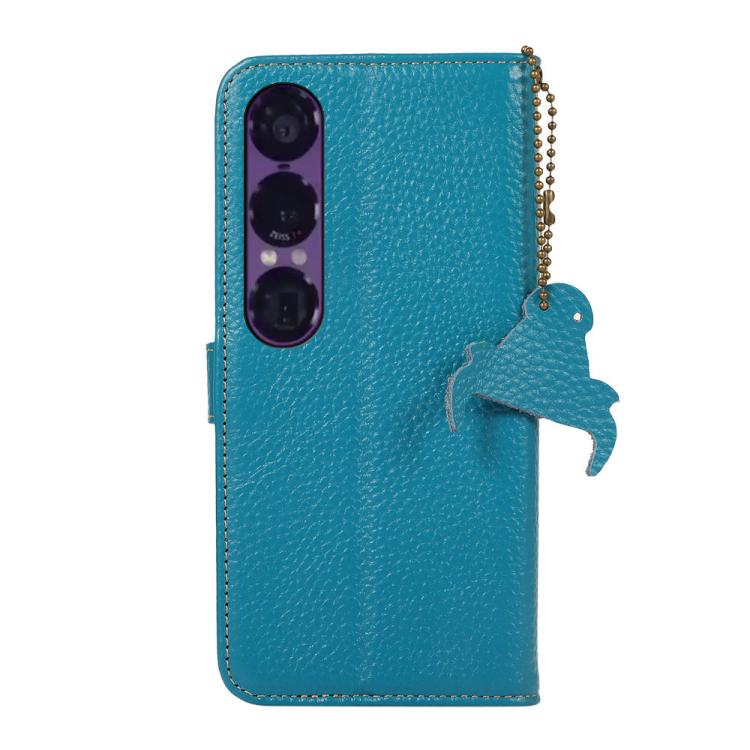 For Sony Xperia 1 VII Genuine Leather Litchi Texture RFID Leather Phone Case