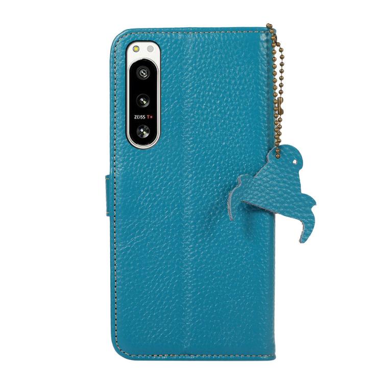 For Sony Xperia 5 IV Genuine Leather Litchi Texture RFID Leather Phone Case
