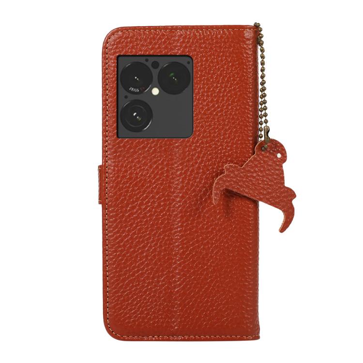 For Sony Xperia 1 VIII Genuine Leather Litchi Texture RFID Leather Phone Case