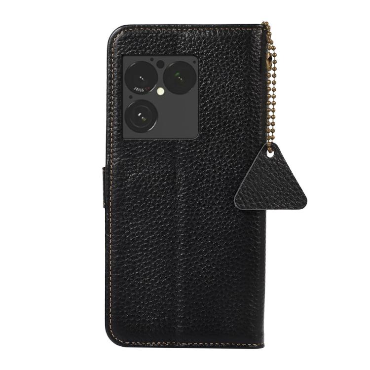 For Sony Xperia 1 VIII Genuine Leather Litchi Texture RFID Leather Phone Case