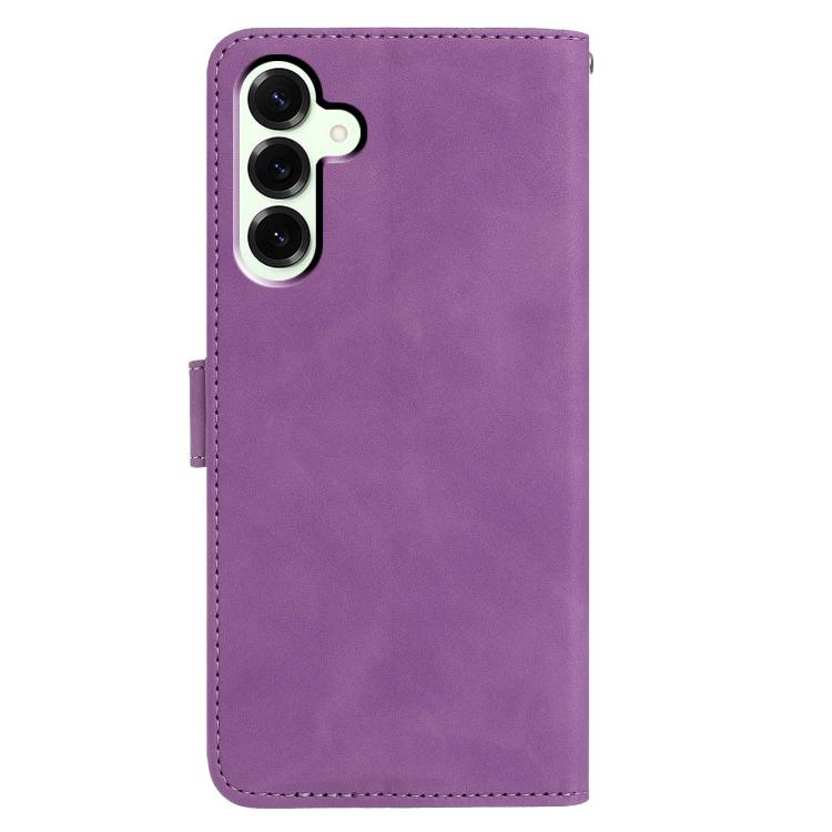 For Samsung Galaxy M36 5G Moonlit Butterfly Dance Pattern Embossed Leather Phone Case