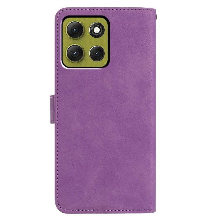 For Motorola Moto G86 5G Moonlit Butterfly Dance Pattern Embossed Leather Phone Case