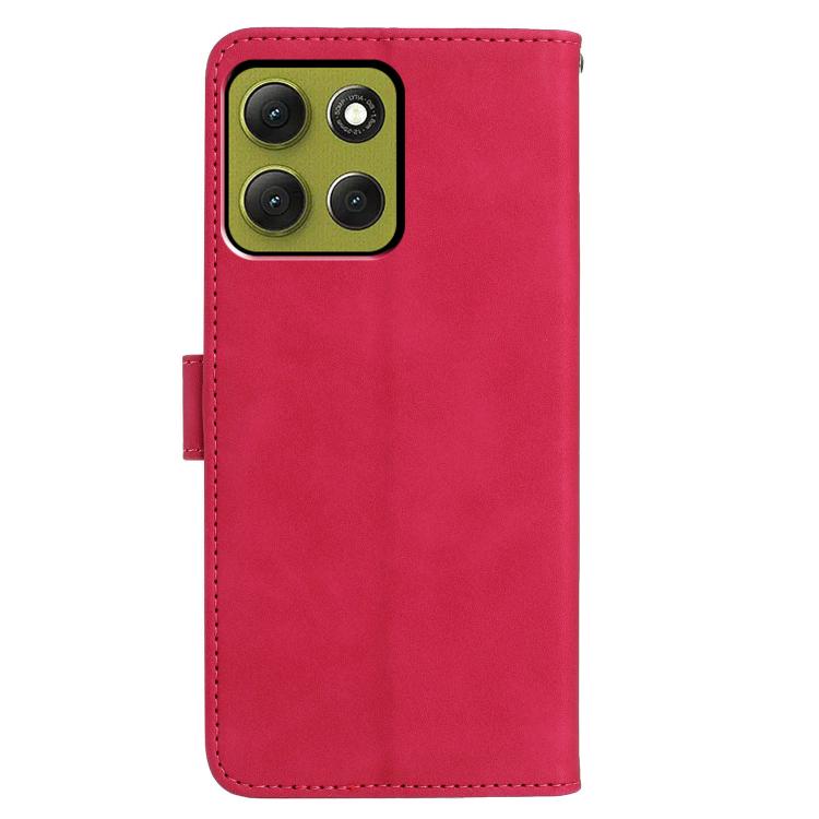 For Motorola Moto G86 5G Moonlit Butterfly Dance Pattern Embossed Leather Phone Case