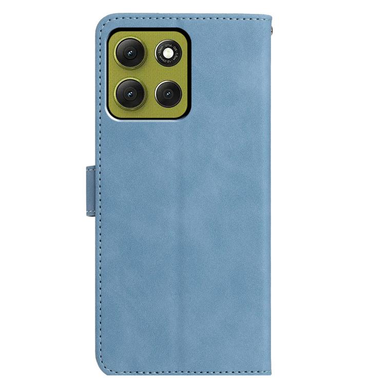 For Motorola Moto G86 5G Moonlit Butterfly Dance Pattern Embossed Leather Phone Case