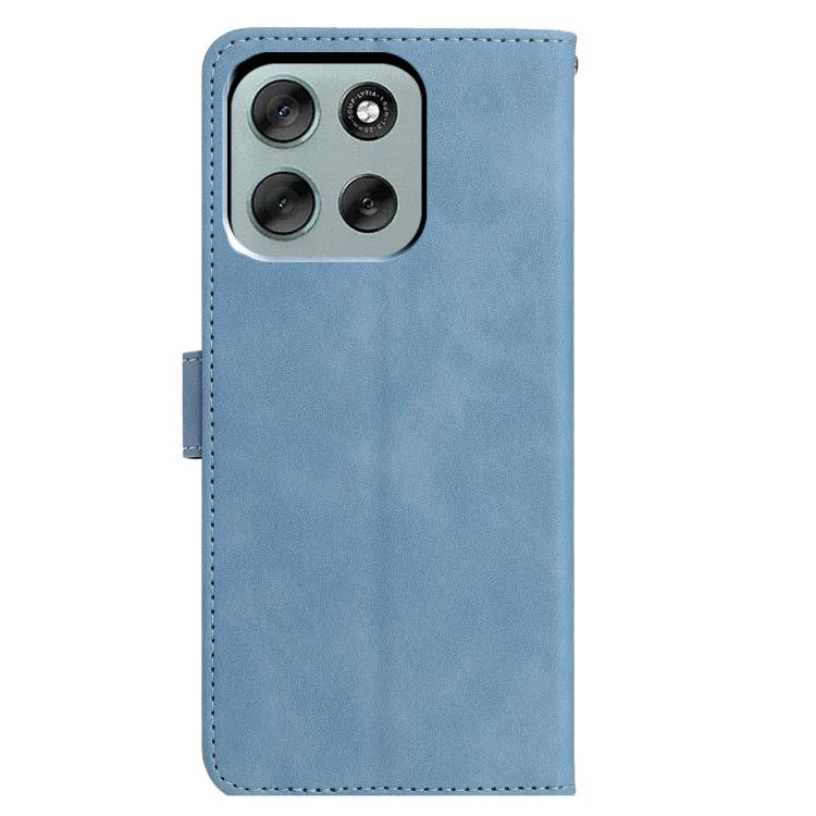 For Motorola Moto G56 5G Moonlit Butterfly Dance Pattern Embossed Leather Phone Case