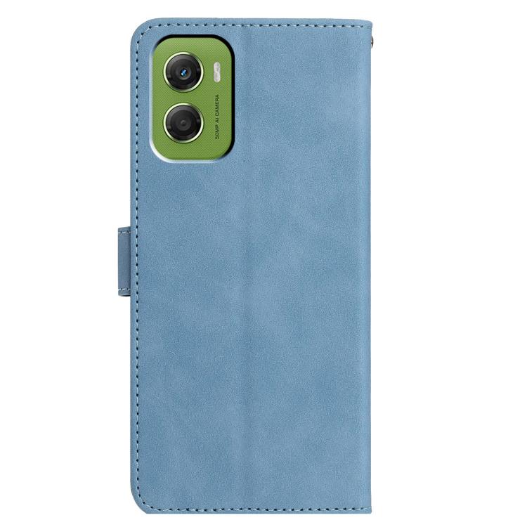 For Motorola Moto G06 4G Moonlit Butterfly Dance Pattern Embossed Leather Phone Case
